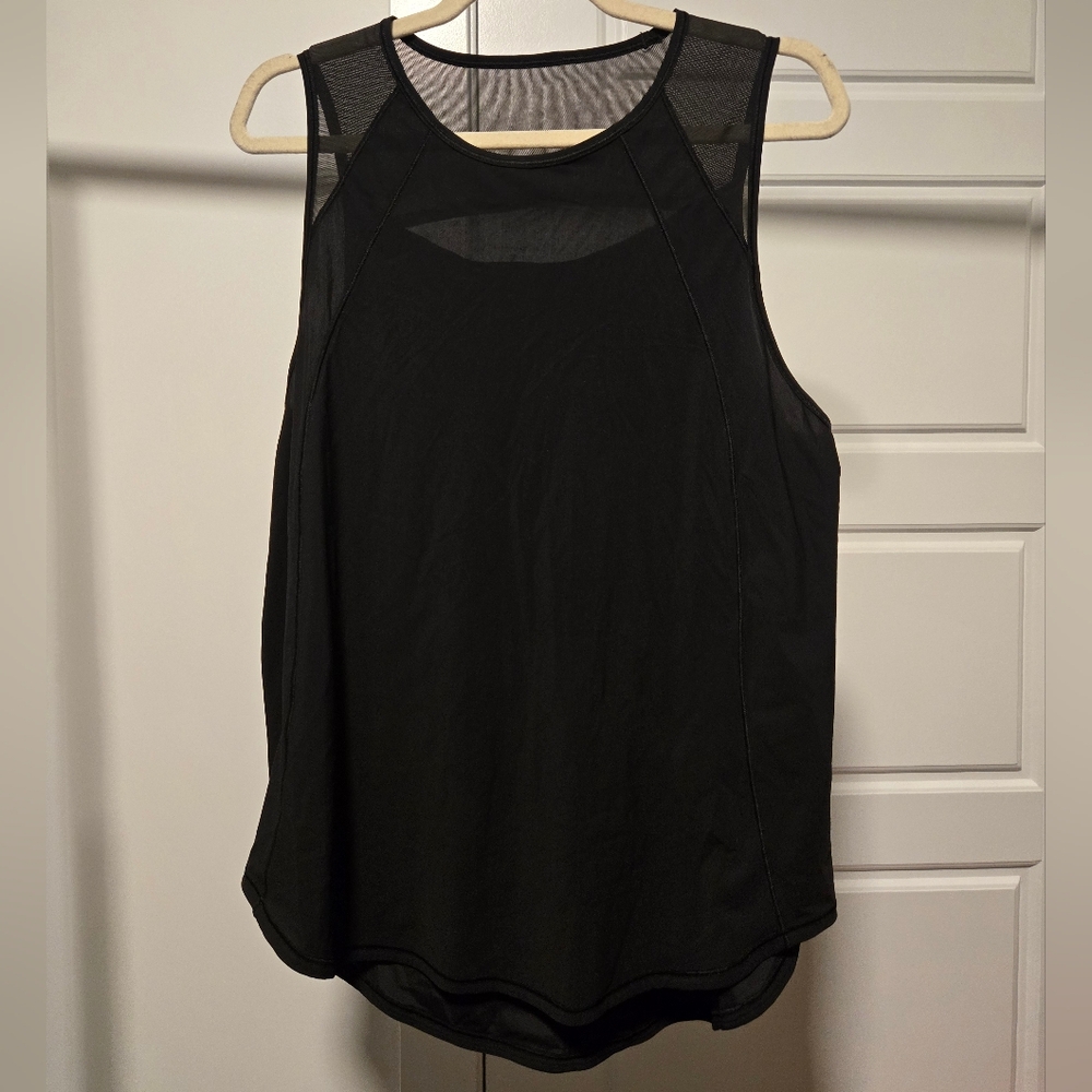 lululemon athletica Black Mesh Muscle Tee
